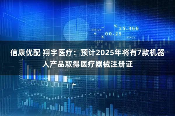 信康优配 翔宇医疗：预计2025年将有7款机器人产品取得医疗器械注册证