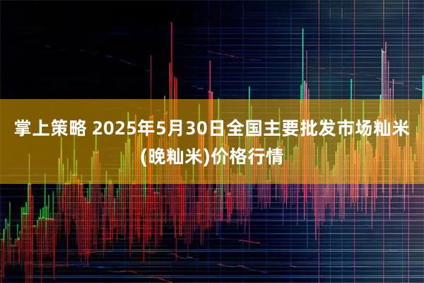 掌上策略 2025年5月30日全国主要批发市场籼米(晚籼米)价格行情